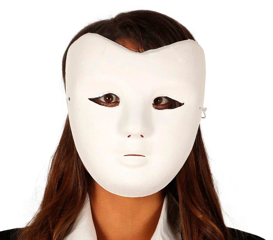 Hvid maske til bemaling