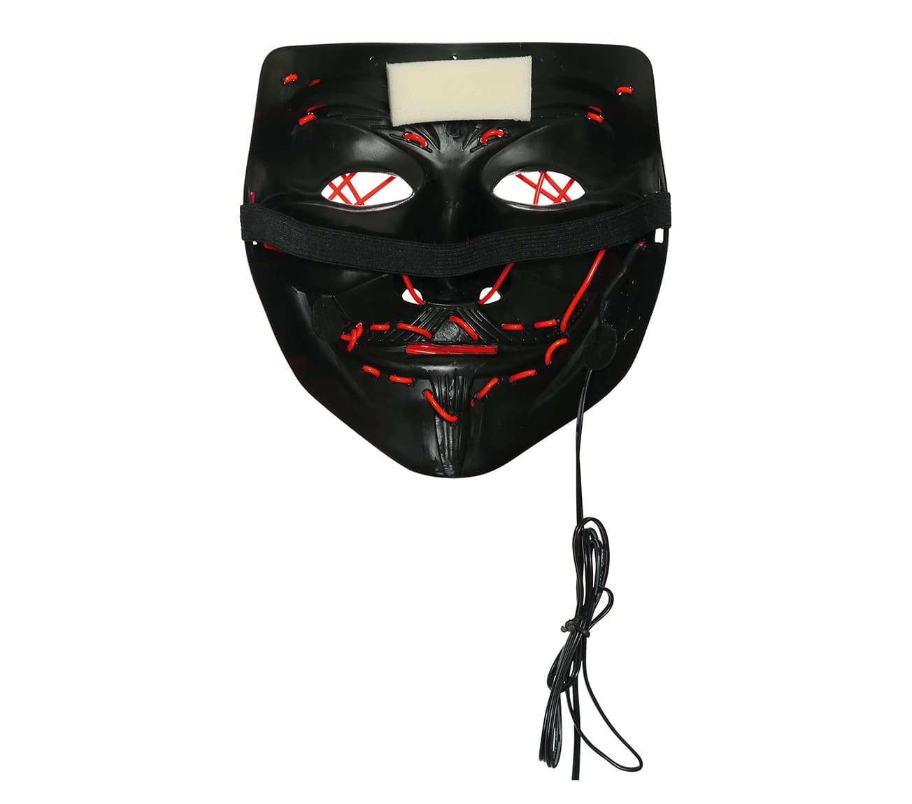 Sort maske med assorterede lys, PVC