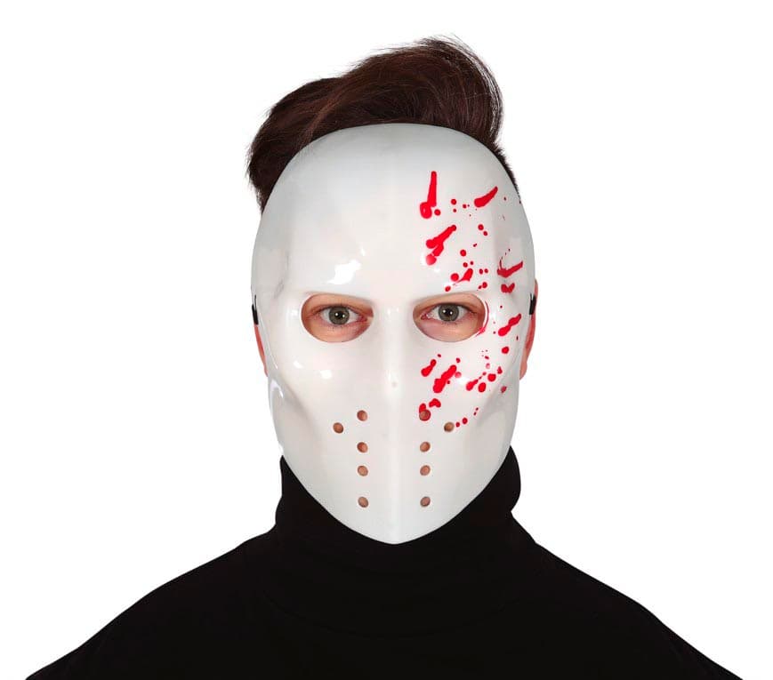 Hvid blodig hockeymaske, PVC