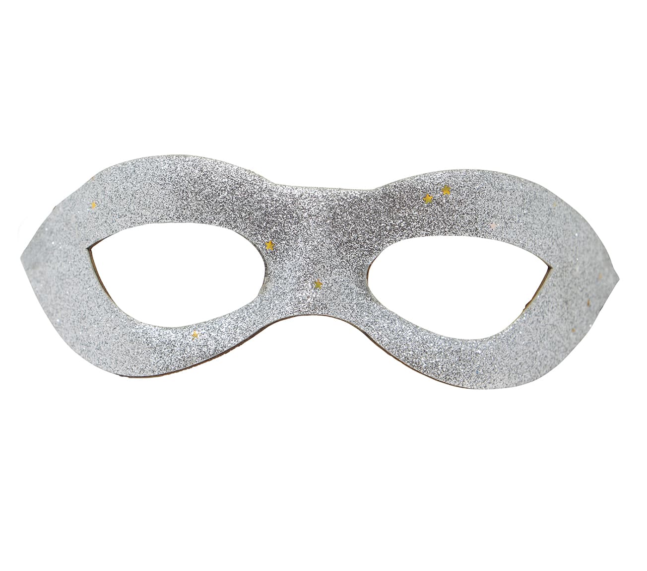 Sølvfarvet maske