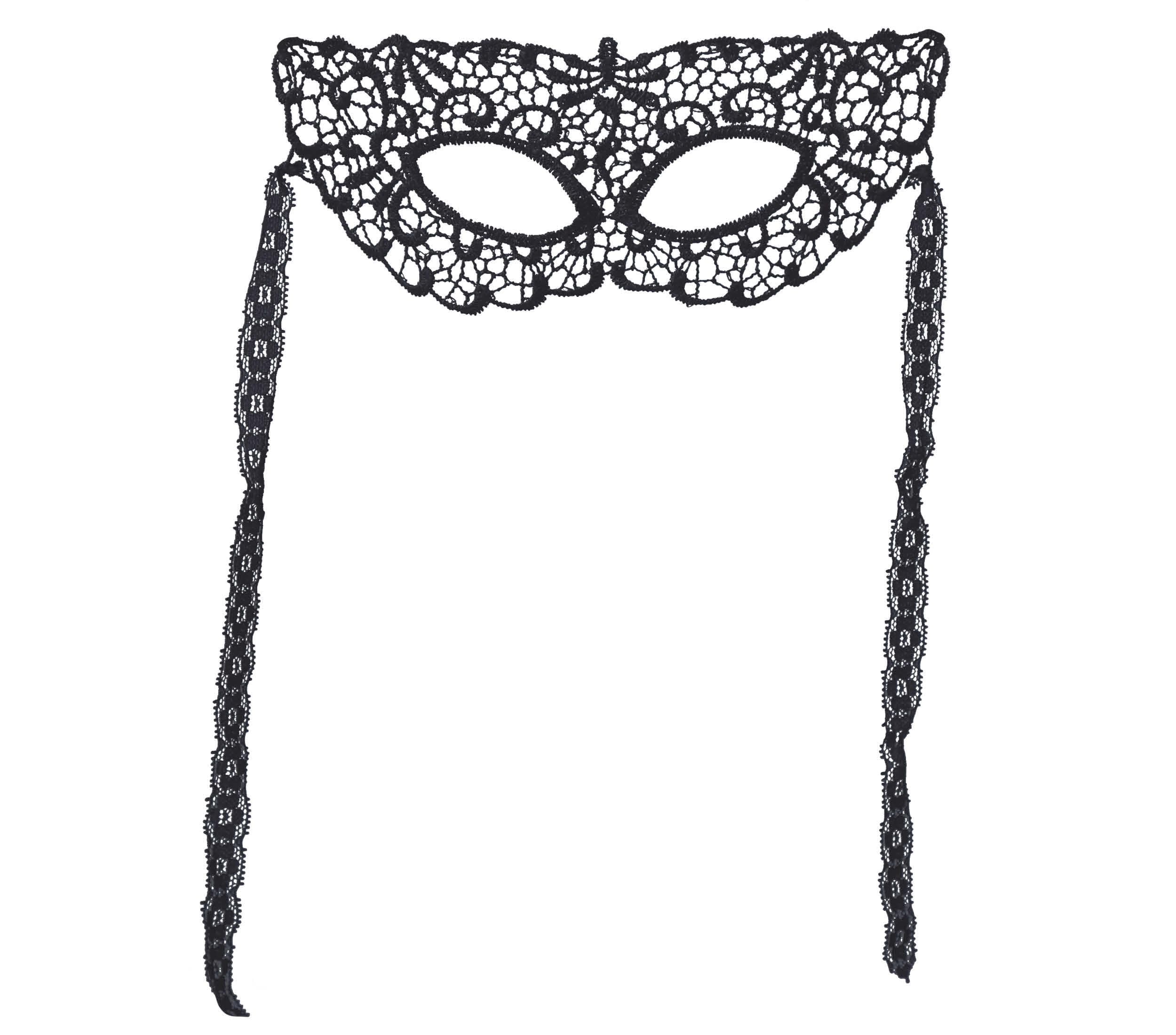Sort blondemaske, ca. 54 cm