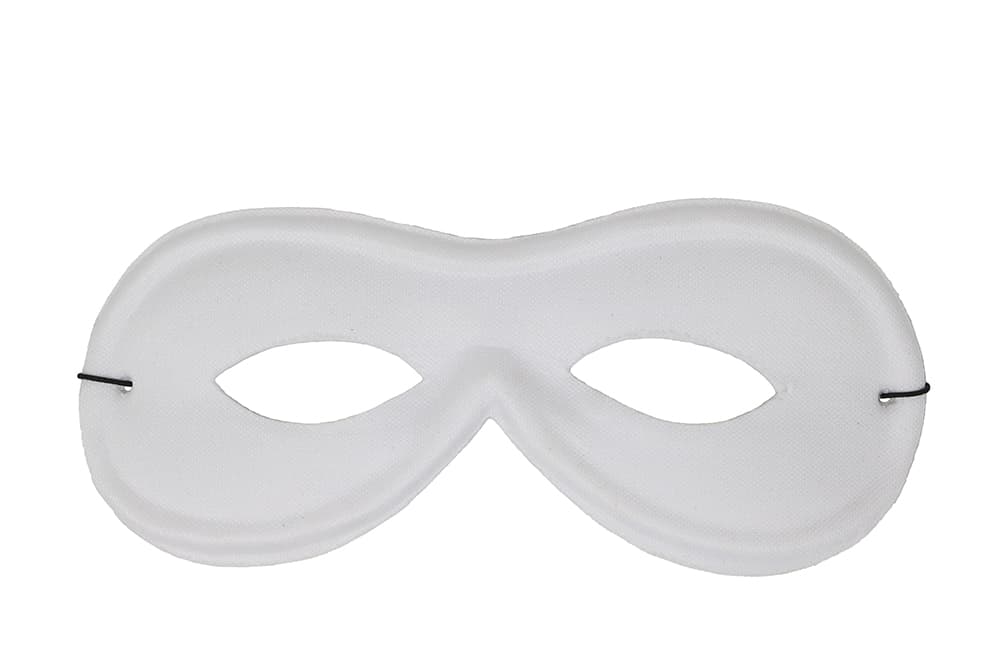 Pierrot-maske i silke, hvid, "Extra"