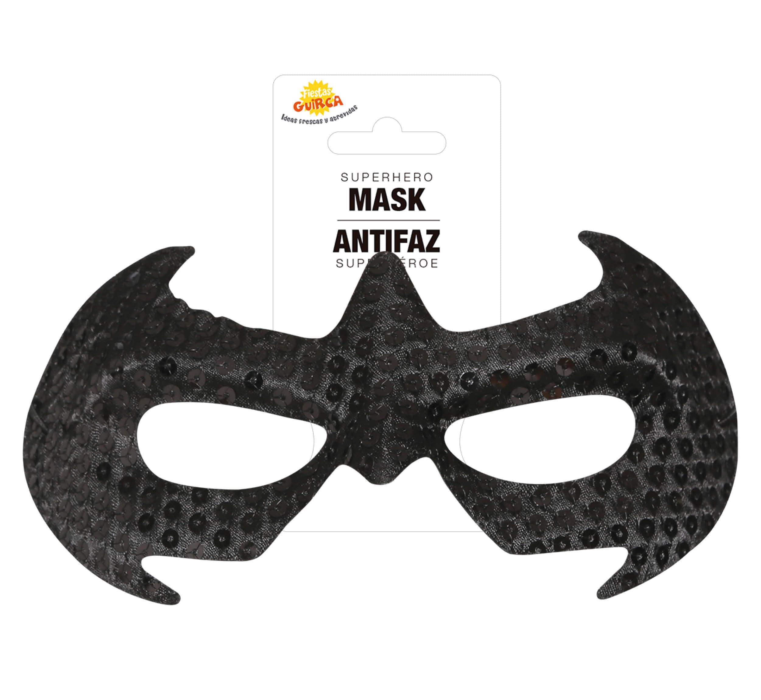 Sort superheltemaske