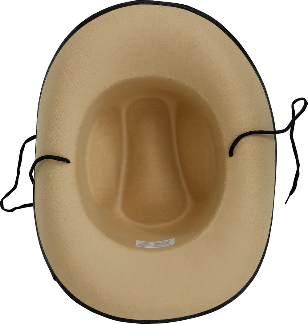 Cowboyhat i filt, lysebrun