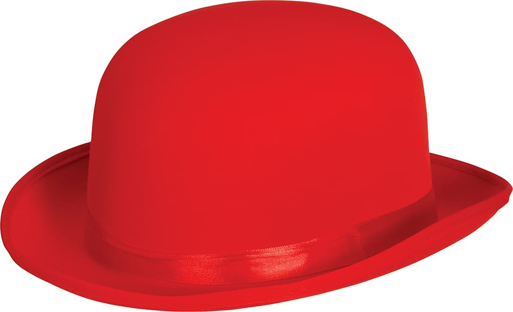 Rød bowlerhat i høj kvalitet