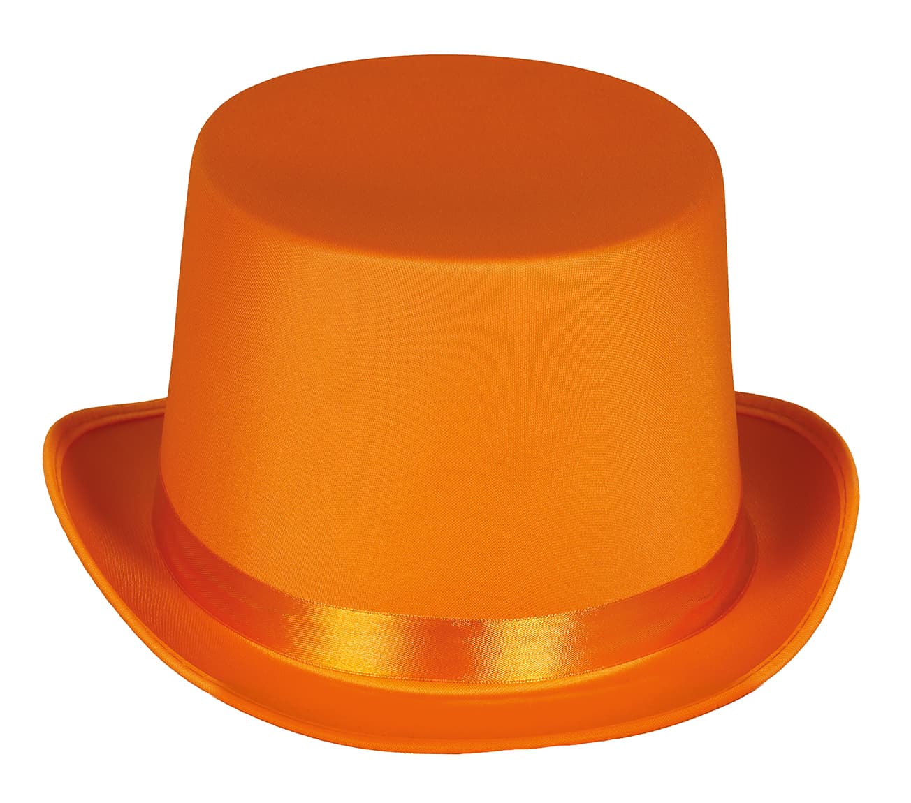 Orange høj hat i satin, høj kvalitet
