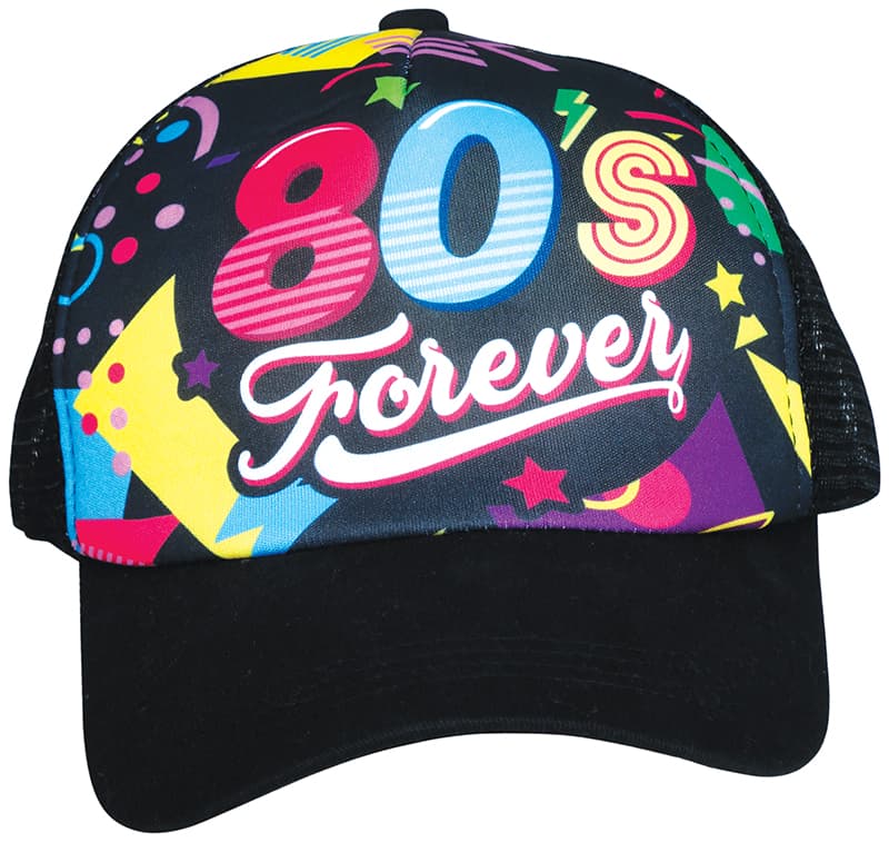 80'er-kasket, sort