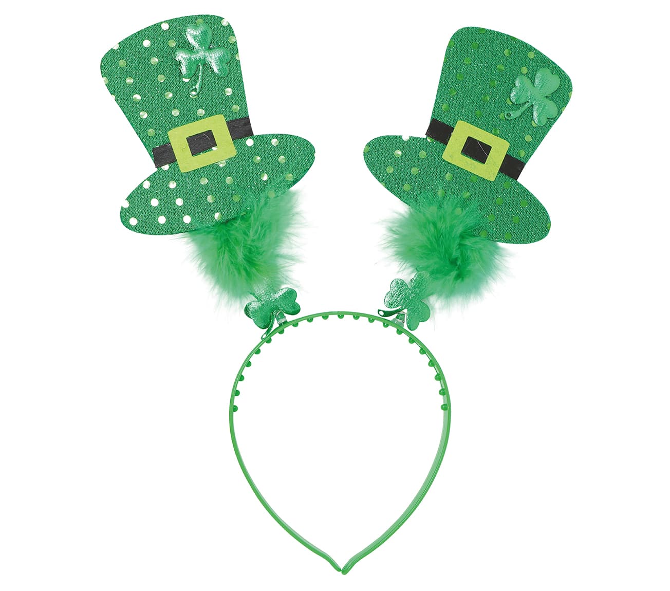 Hårbøjle med høj St. Patrick-hat