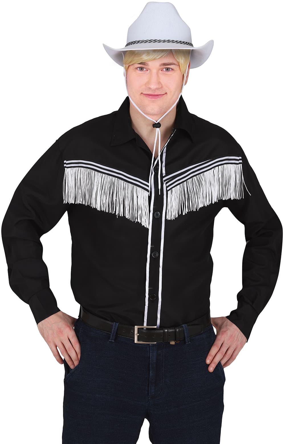 Hvid cowboyhat i filt