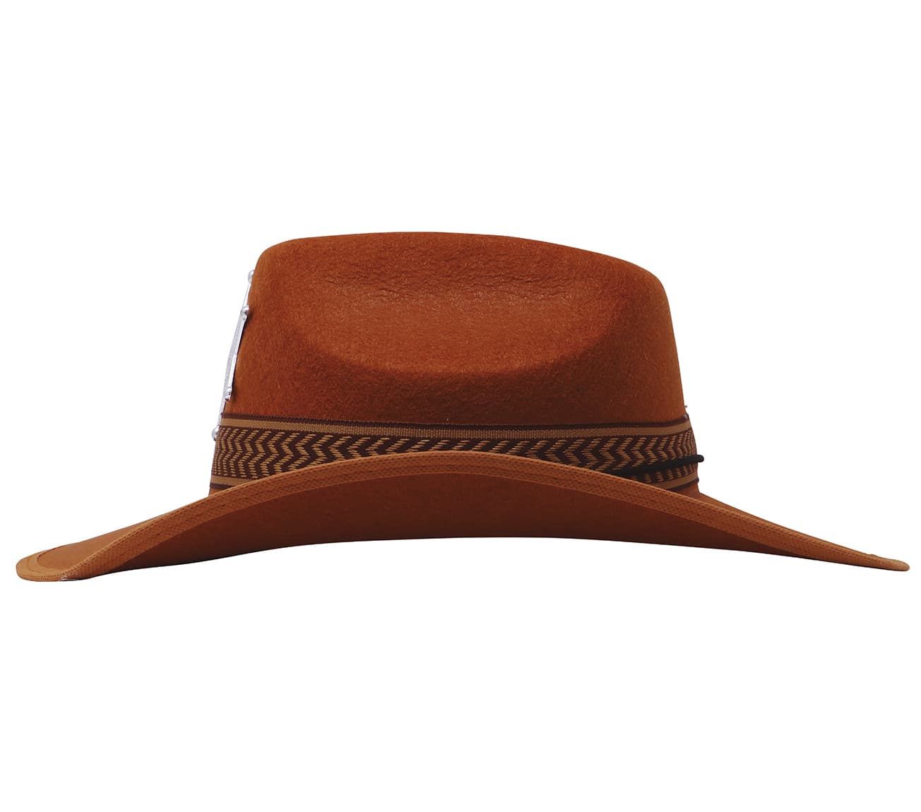 Brun sheriffhat i filt