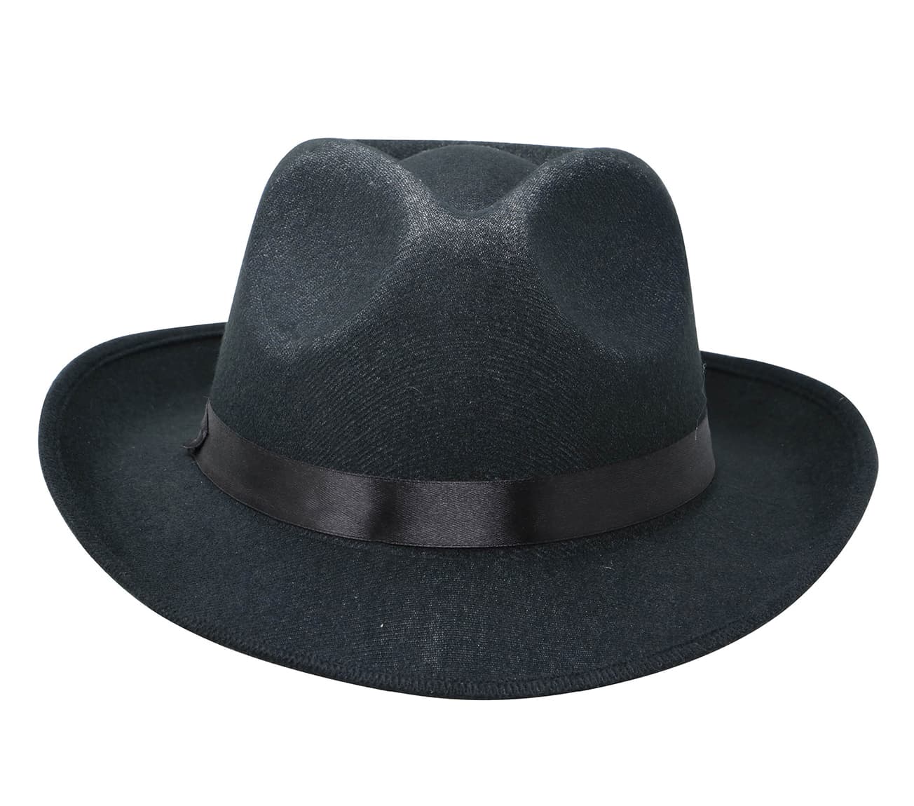 Sort gangsterhat i stof