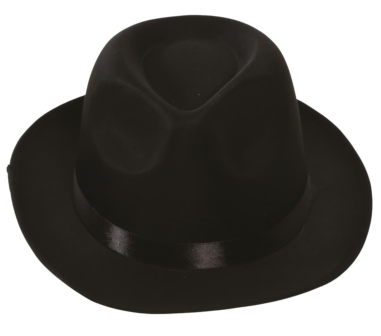 Sort gangsterhat i stof