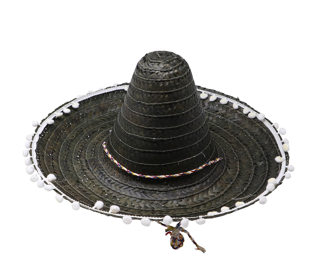 Mexicansk stråhat 45 cm, sort