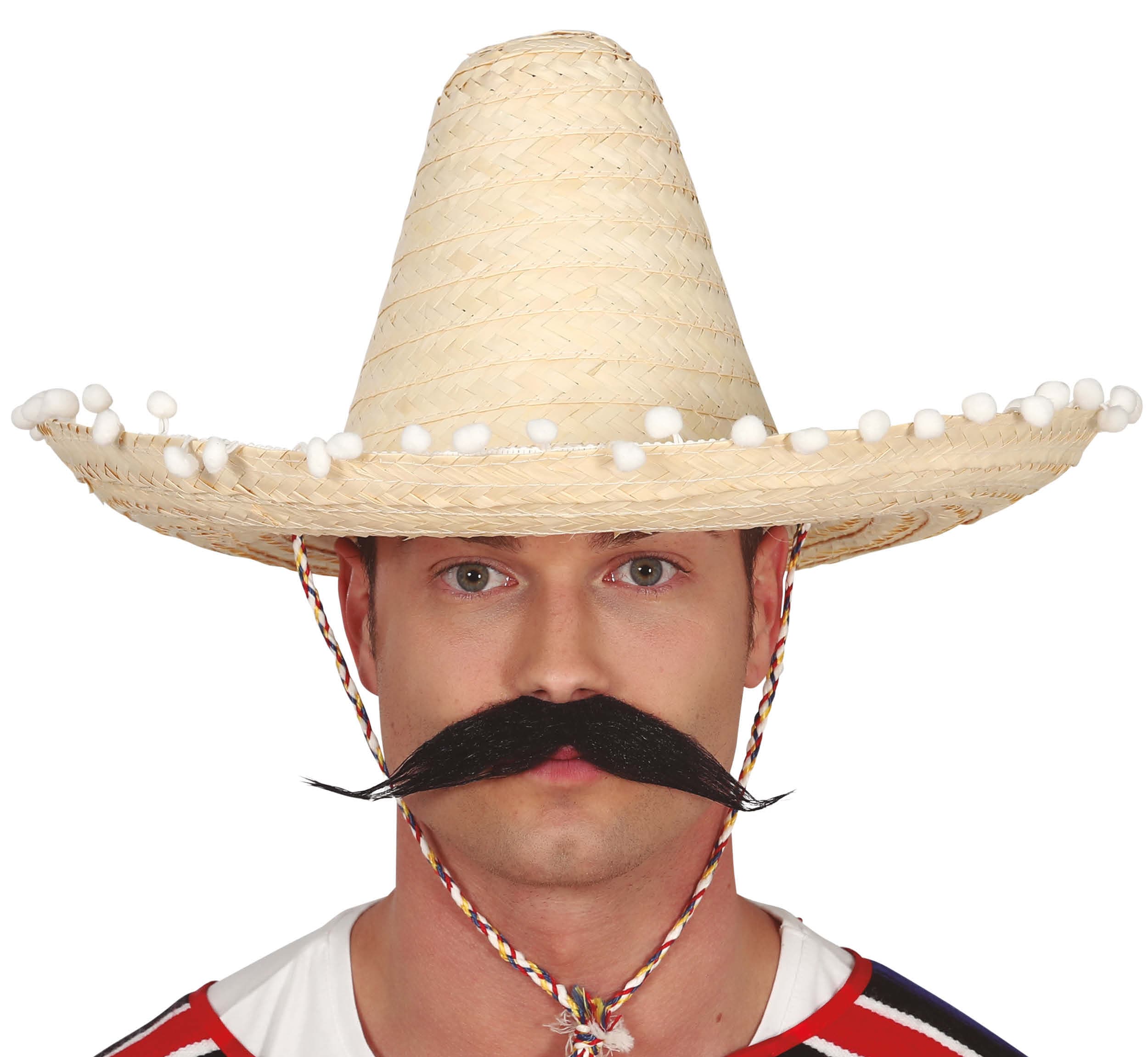 Mexicansk stråhat 45 cm, stråfarvet