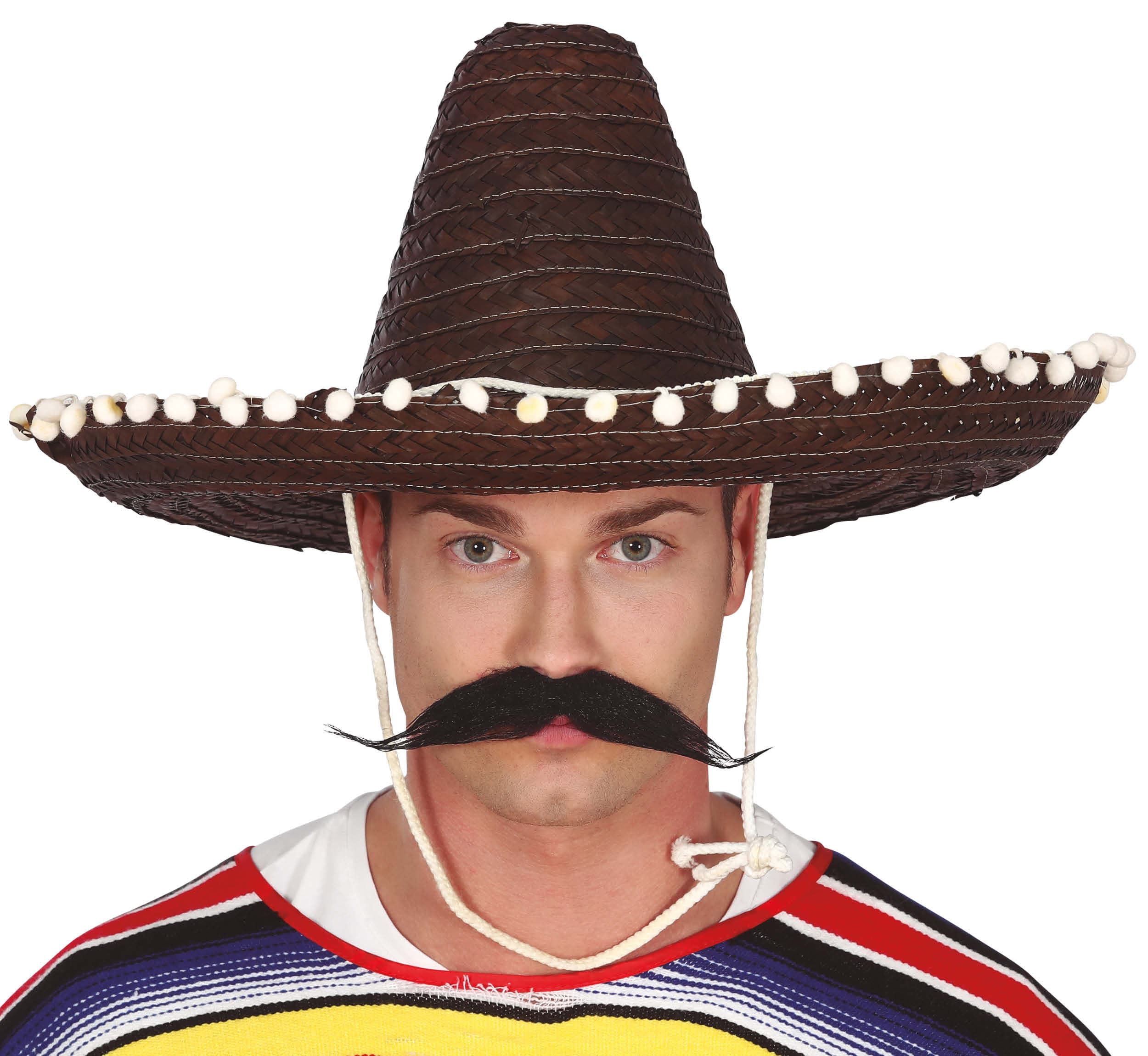 Mexicansk stråhat 50 cm, sort