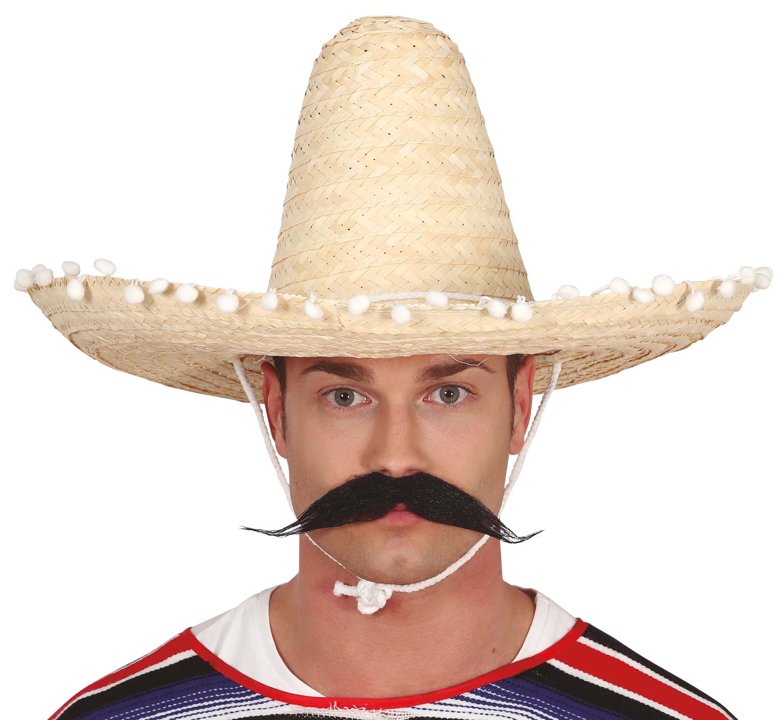 Mexicansk stråhat 50 cm, stråfarvet