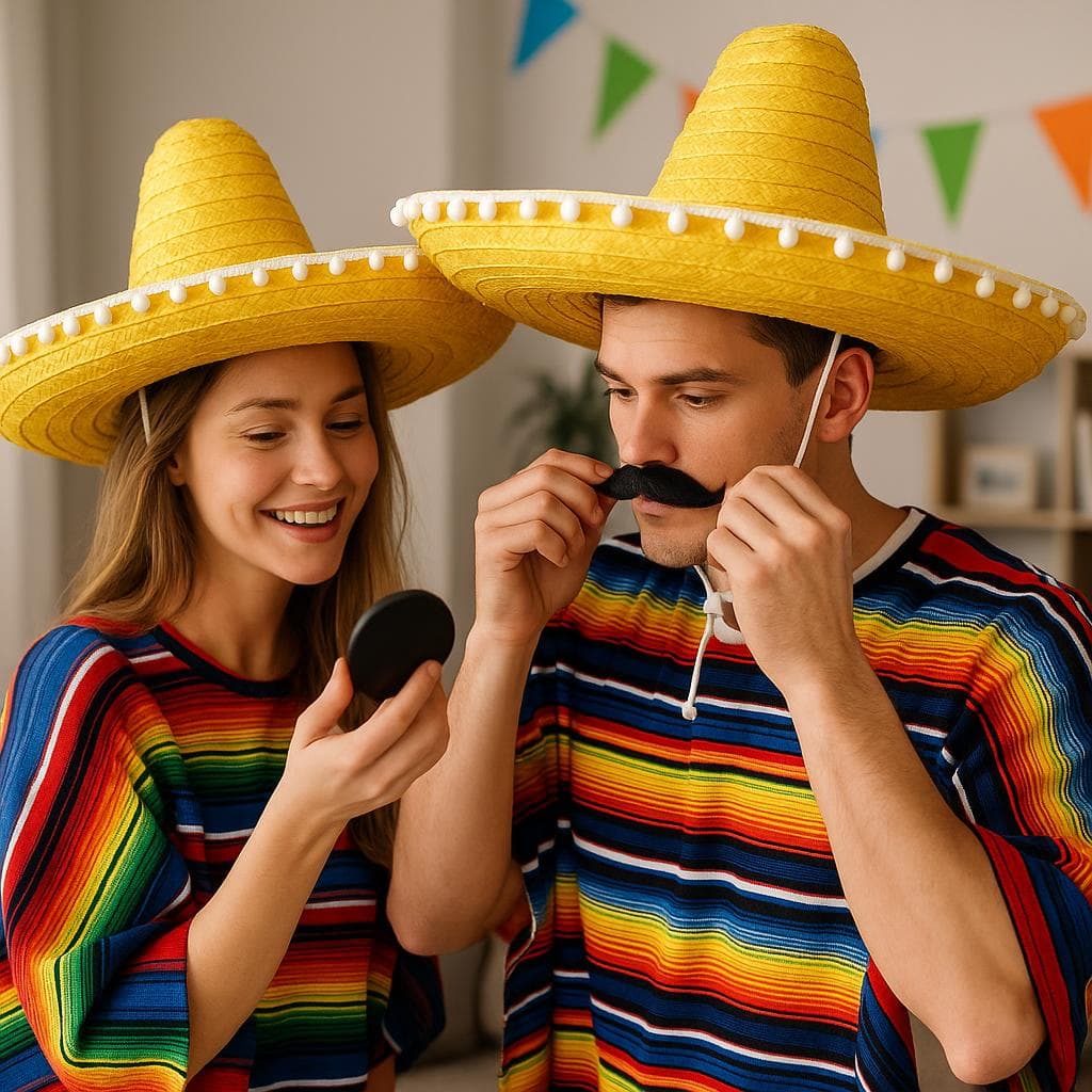 Mexicansk stråhat 60 cm, gul