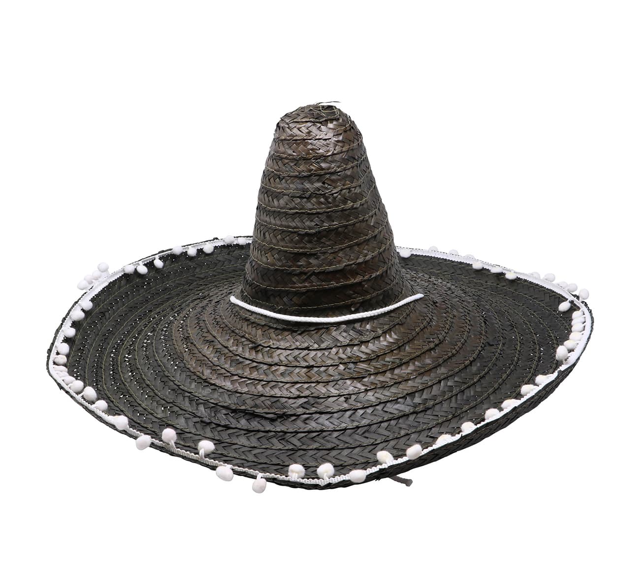 Mexicansk stråhat 60 cm, sort