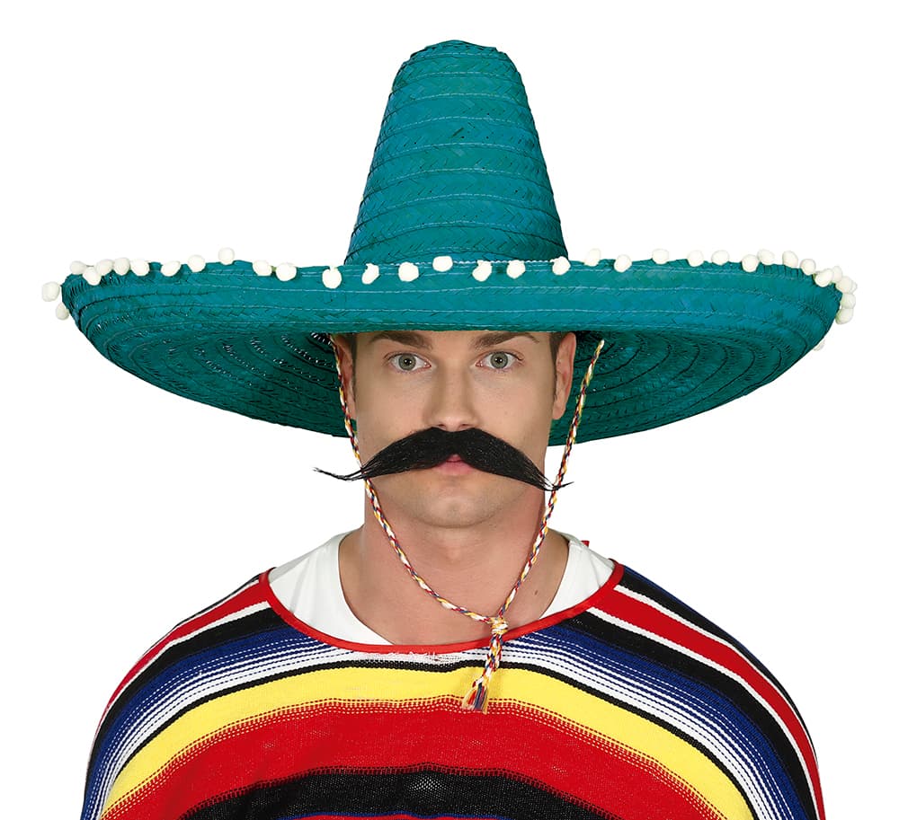 Mexicansk stråhat 60 cm, grøn