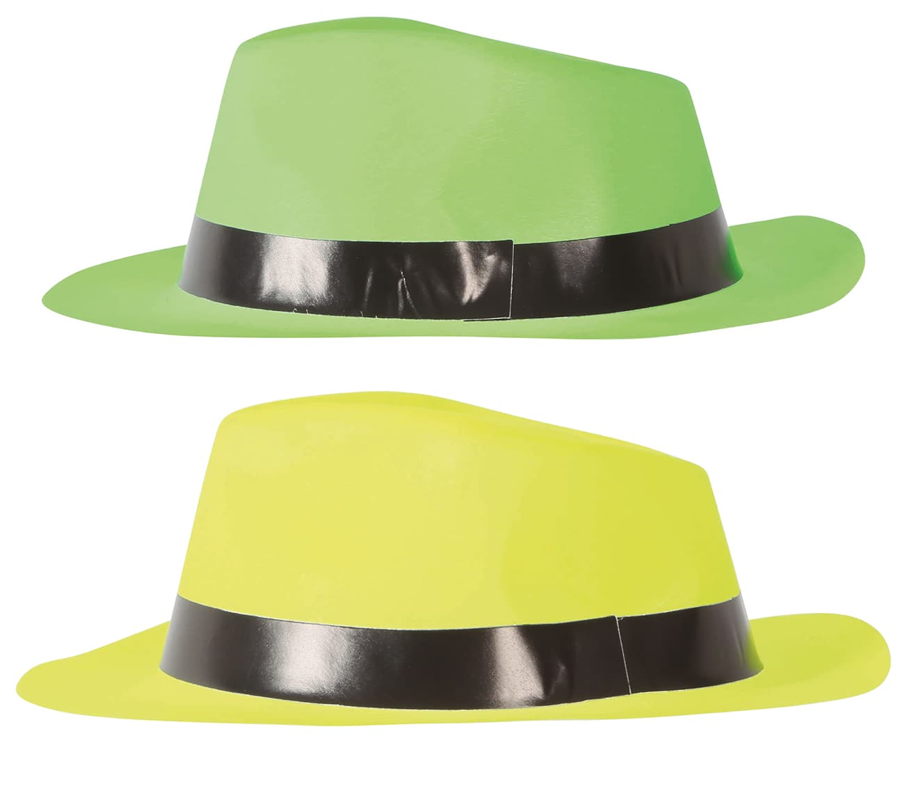 Gangsterhat i plastik, assorterede farver, PVC
