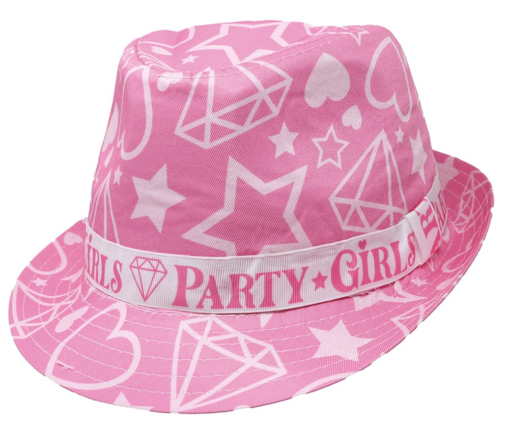 Lyserød Party Girls-sommerhat, til voksne