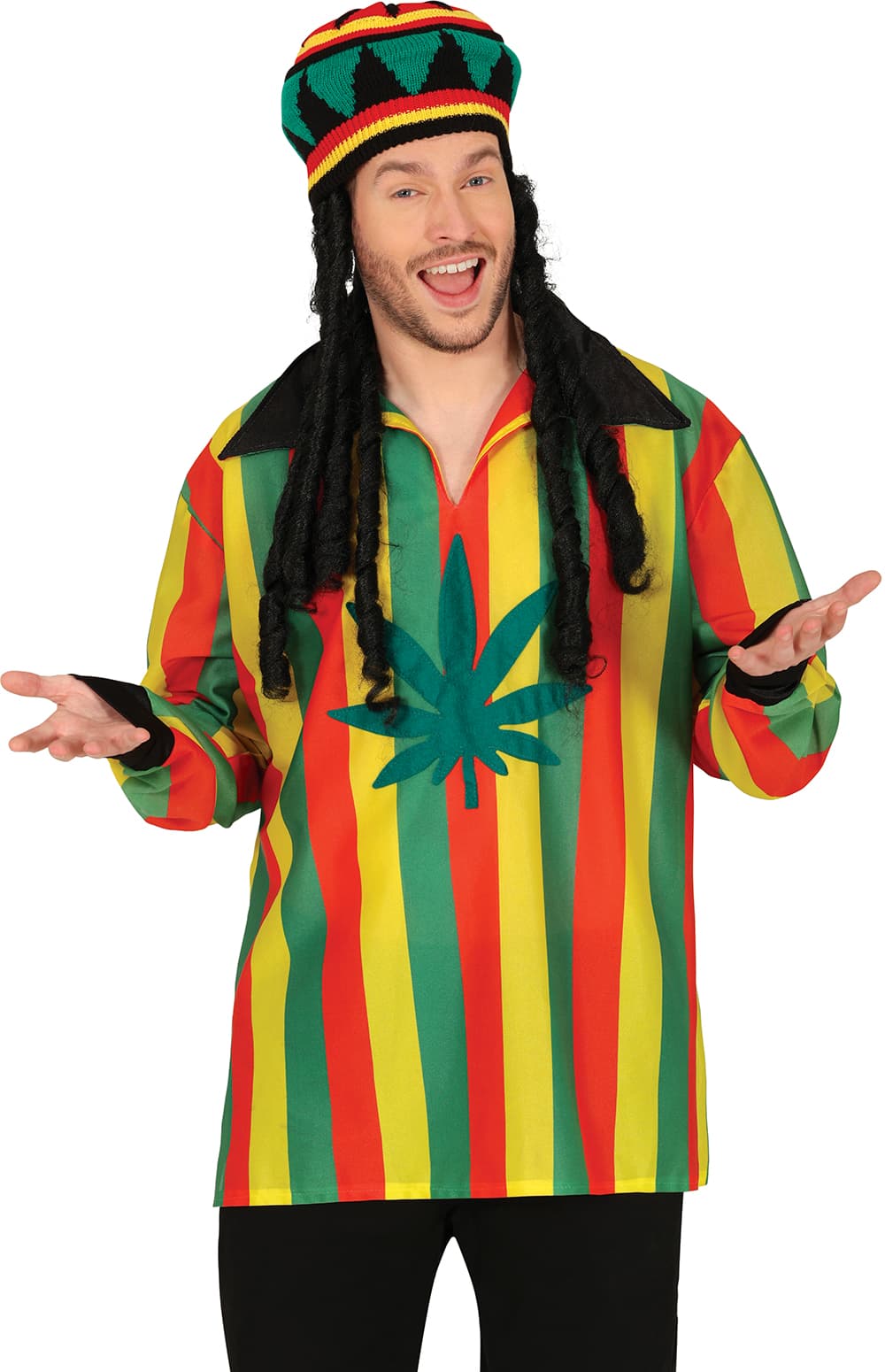 Rastahue med hår, til voksne