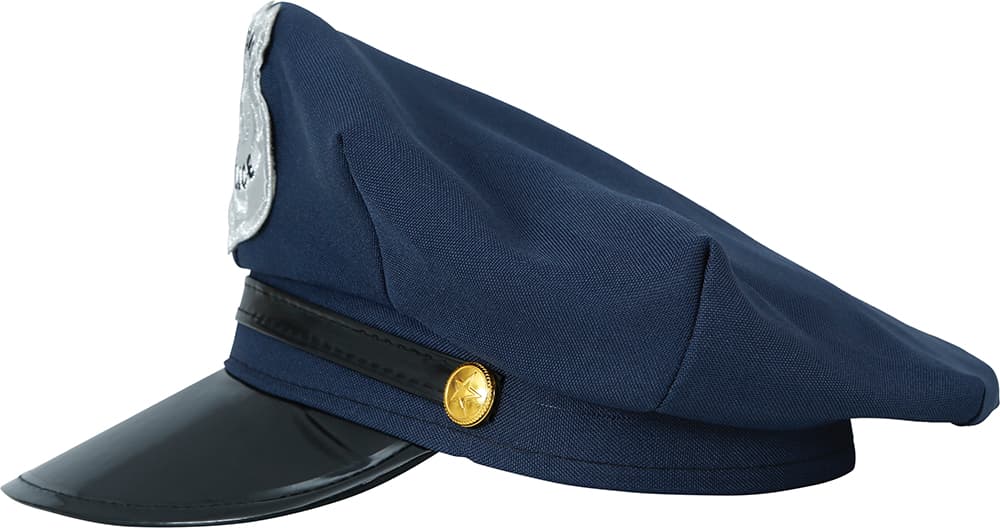 Politikasket i stof, sort, til børn