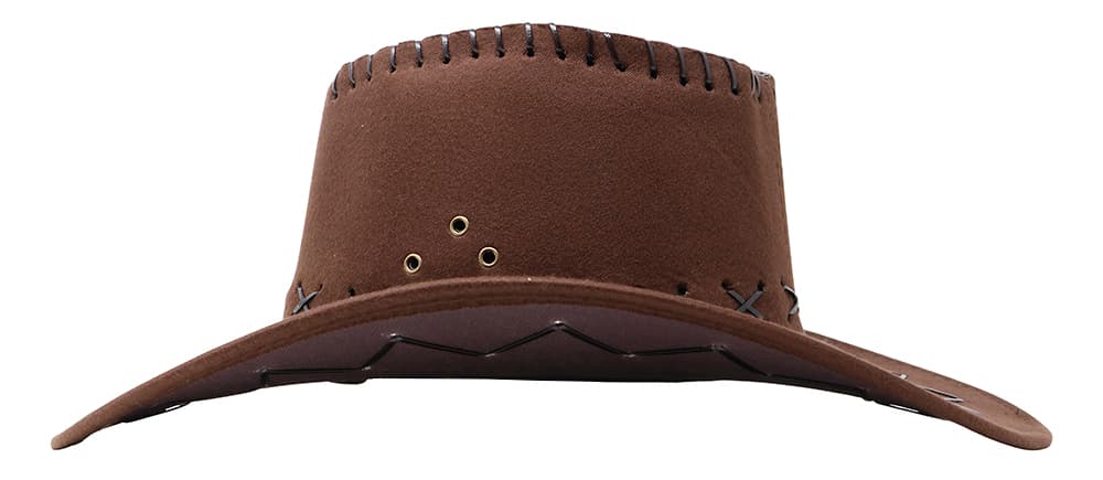 Brun cowboyhat i kunstlæder til børn