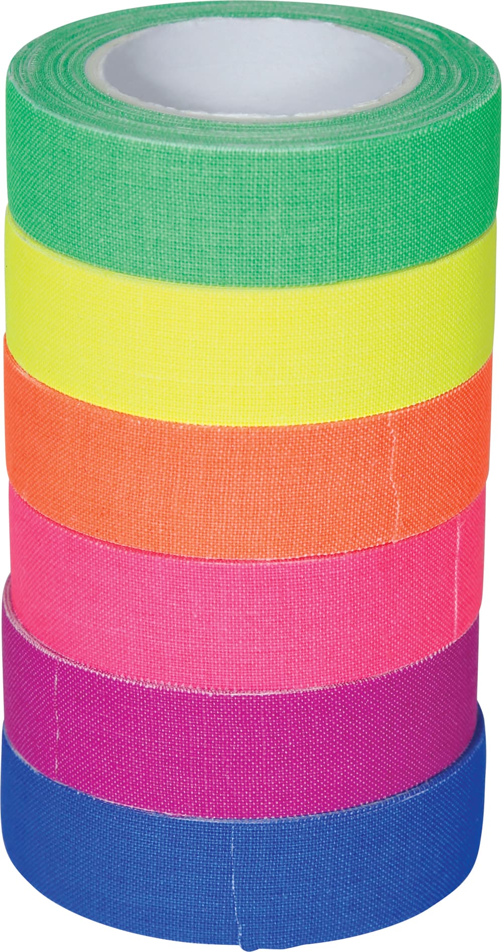 6 ruller farverig neontape, 5 m