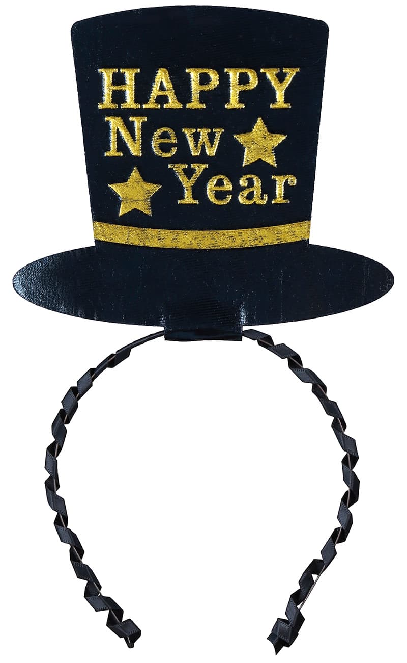 Guldhårbøjle "Happy New Year"