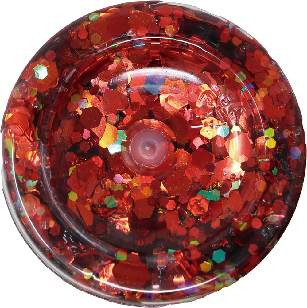 Bøtte med rød glimmergel, 20 g