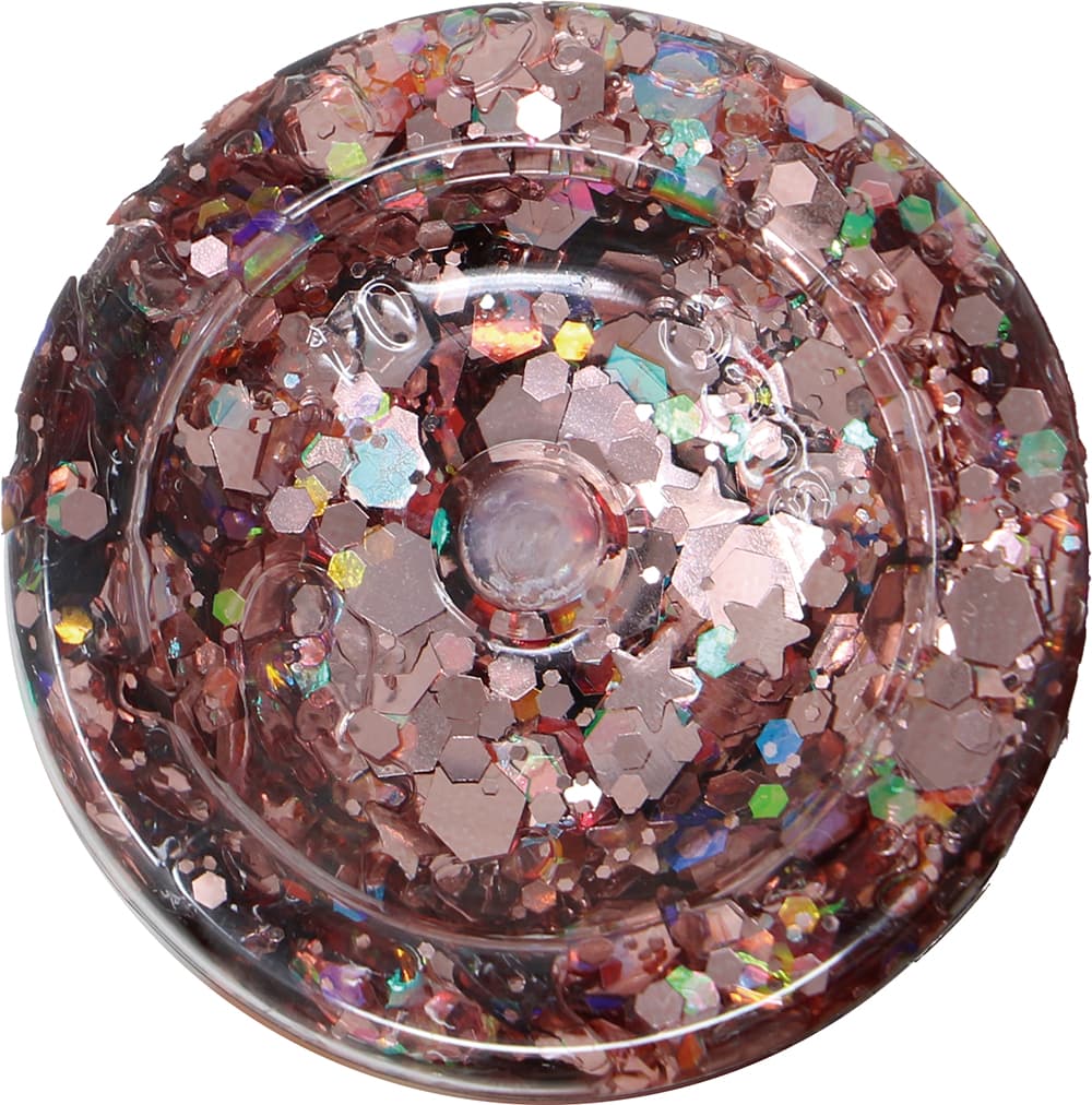Bøtte med glimmergel i rosaguld, 20 g