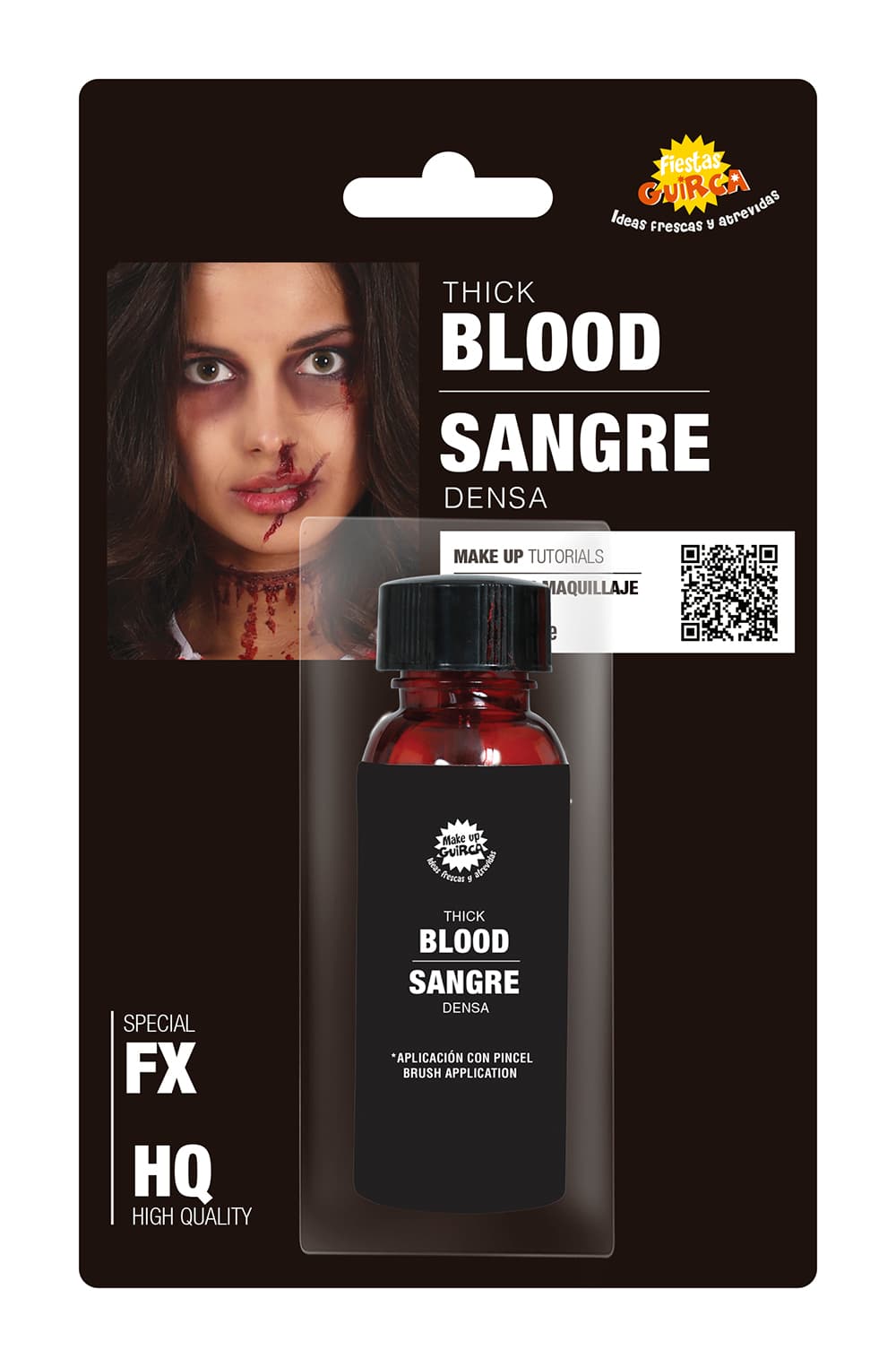 Tykt blod i flaske med pensel, 60 ml