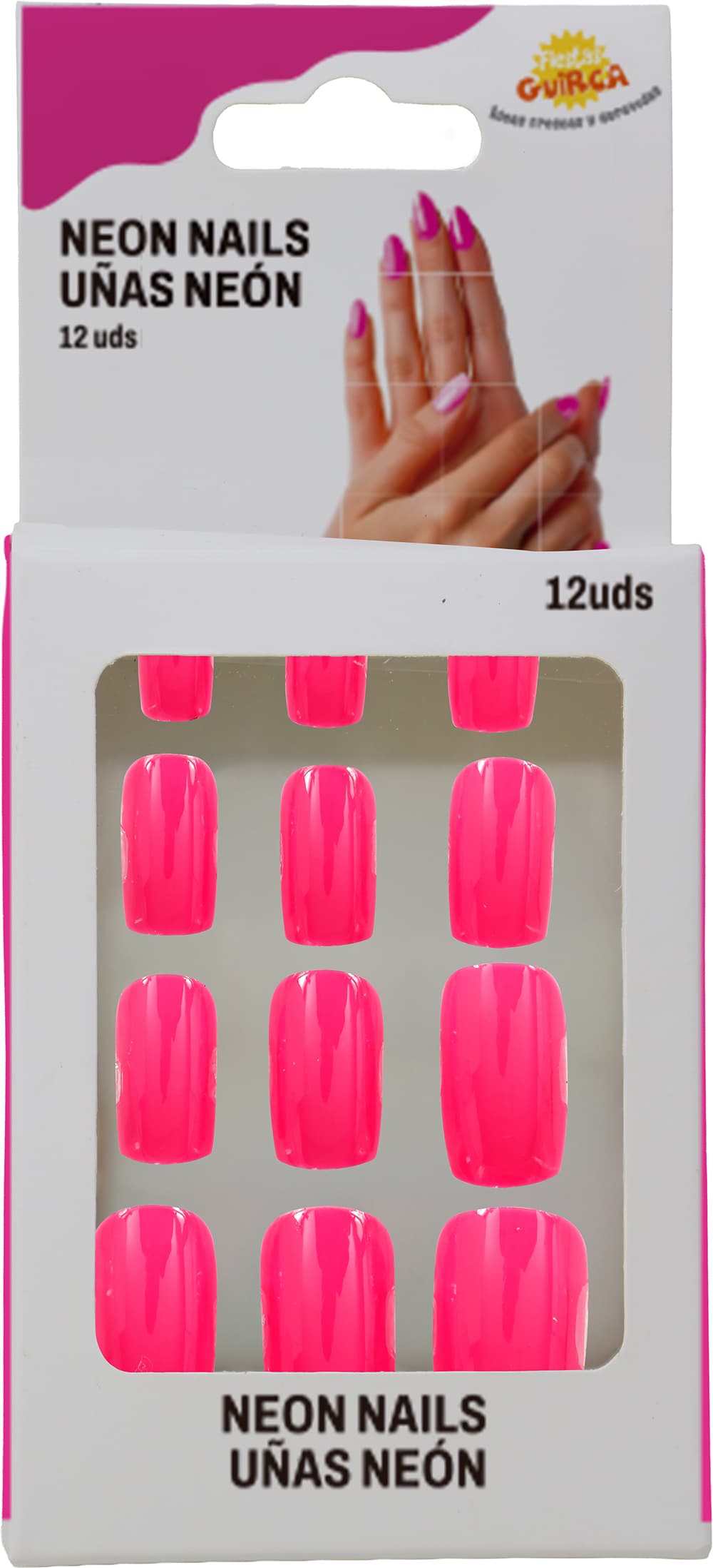 12 neonpink negle til voksne