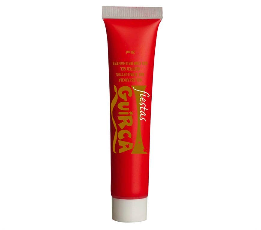 Rød vandbaseret sminke i tube 20 ml