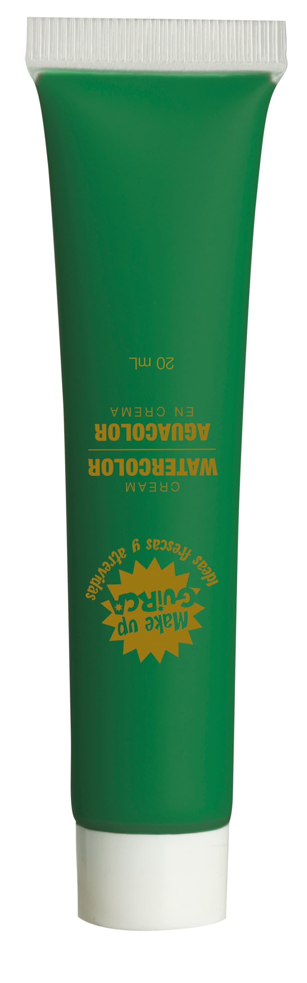 Mørkegrøn vandbaseret sminke i tube, 20 ml