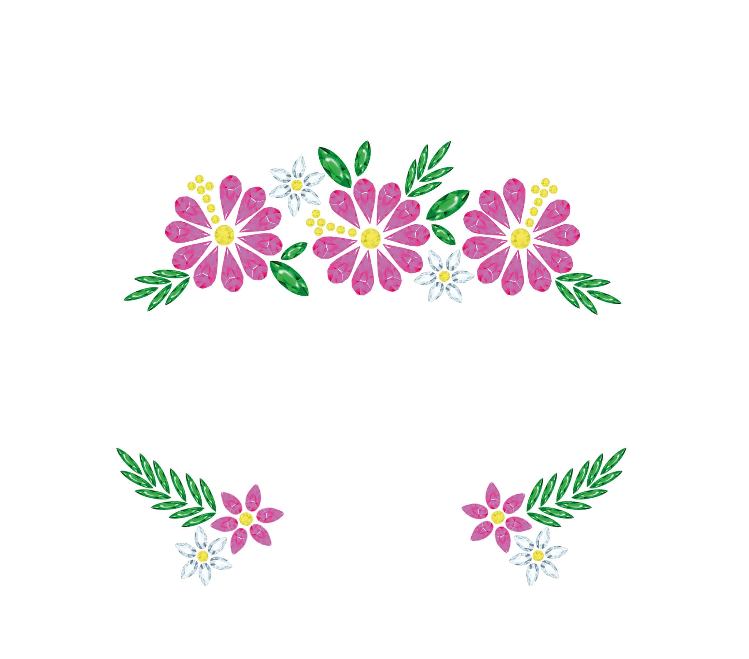 Ansigtssmykker med blomster