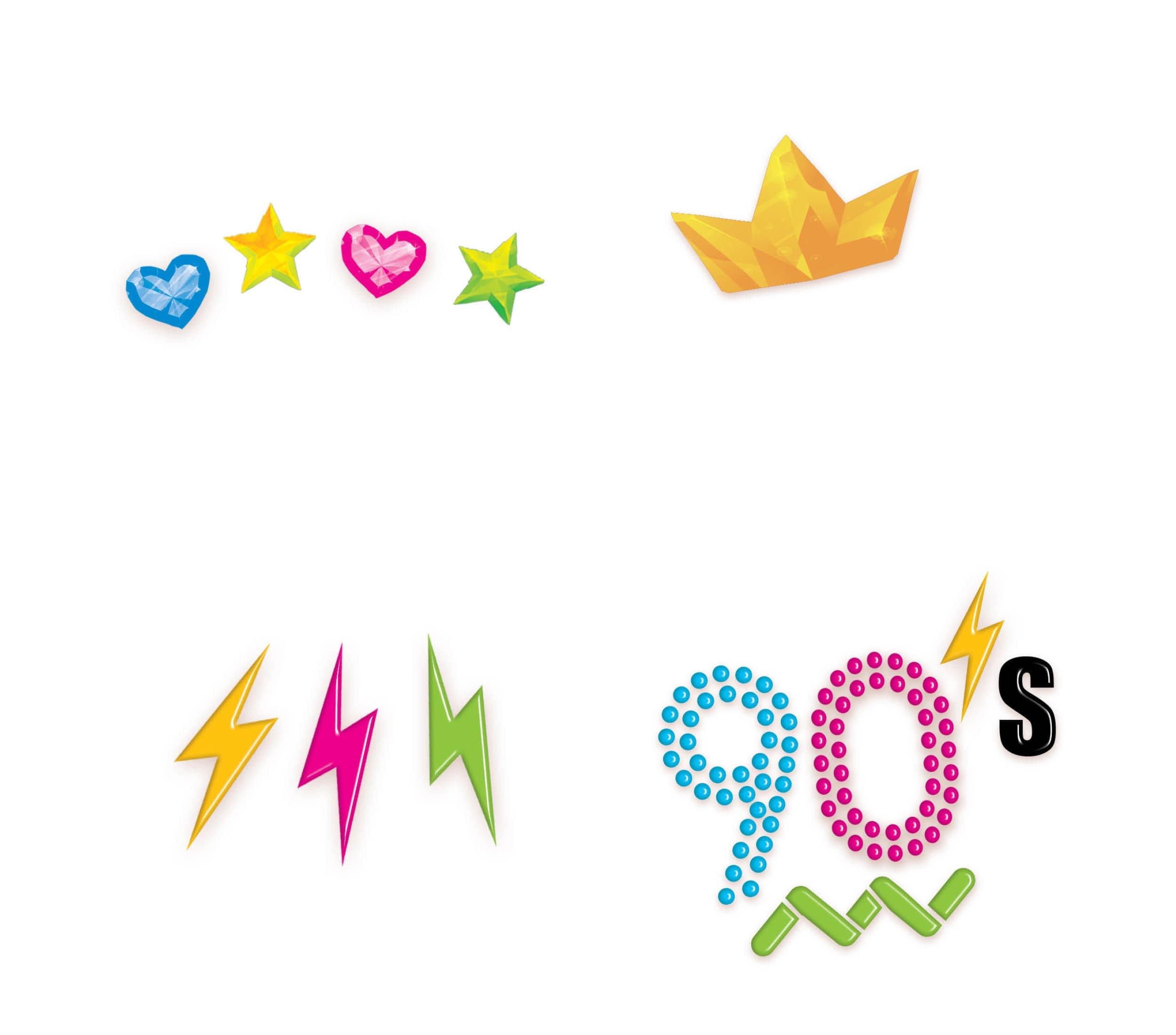 90'er-ansigtssmykker
