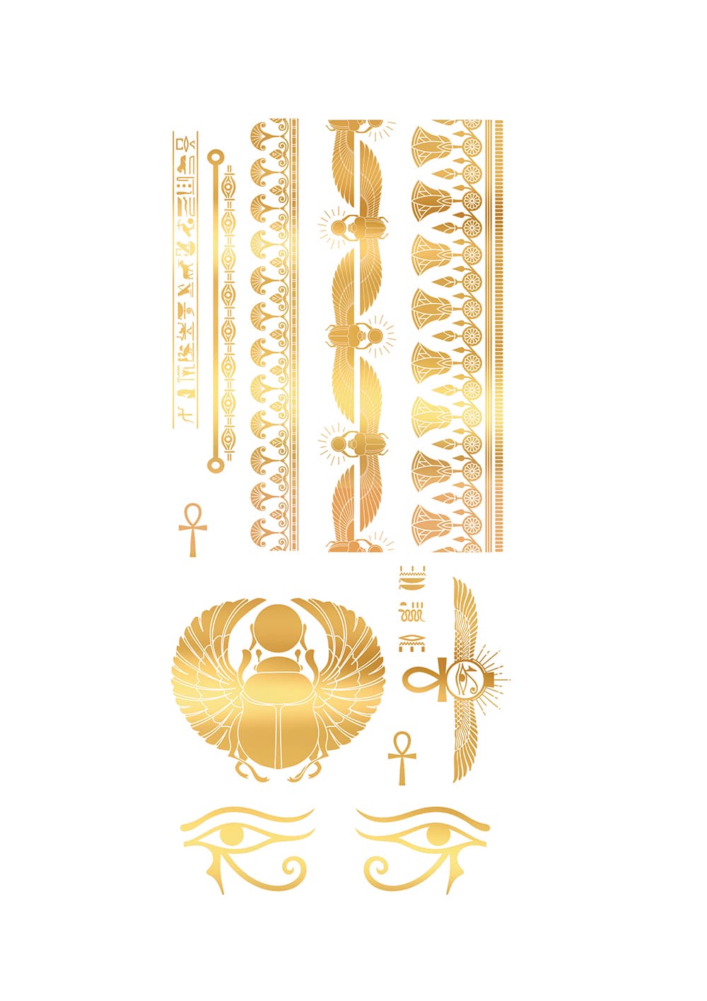 Egyptisk guldtatovering, 14 × 30 cm
