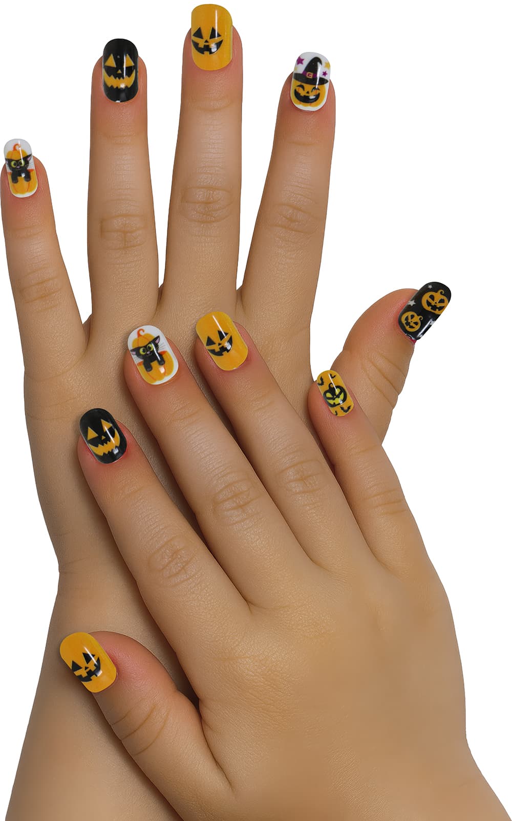 12 negle med lim til børn, halloweendesign 1