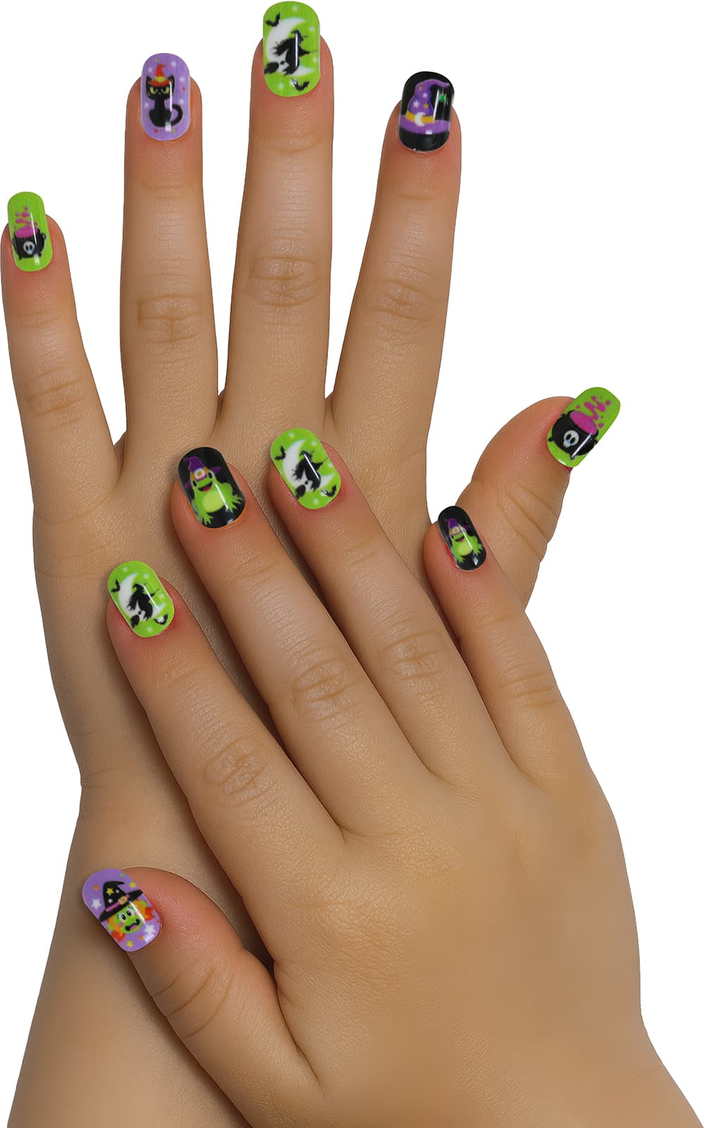 12 negle med lim til børn, halloweendesign 2