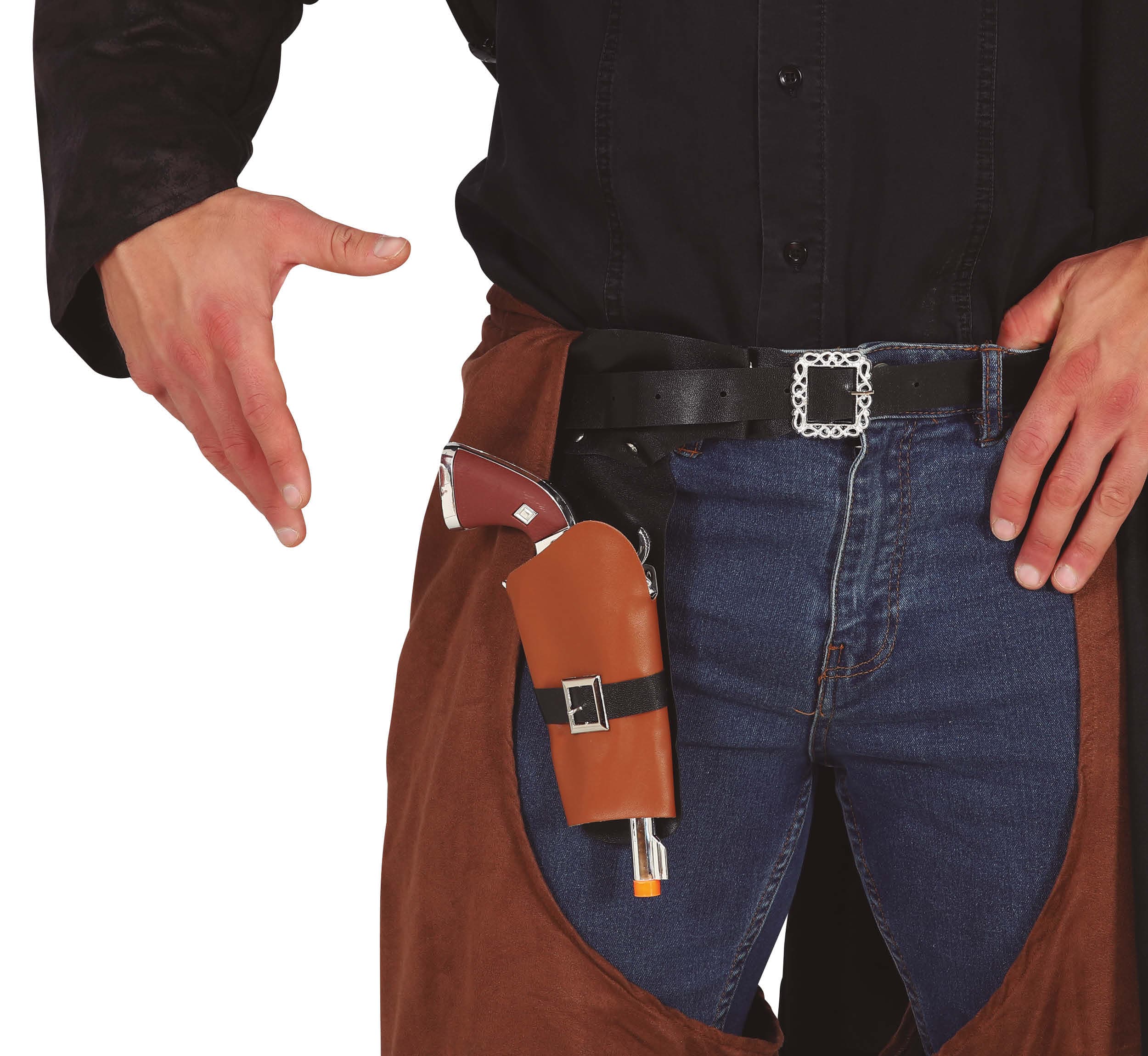 Patronbælte med cowboypistol, 25 cm