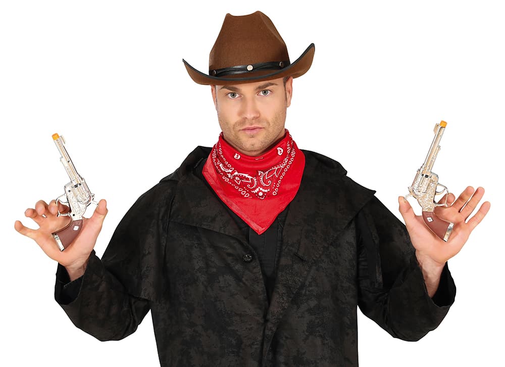 2 cowboypistoler, 25 cm