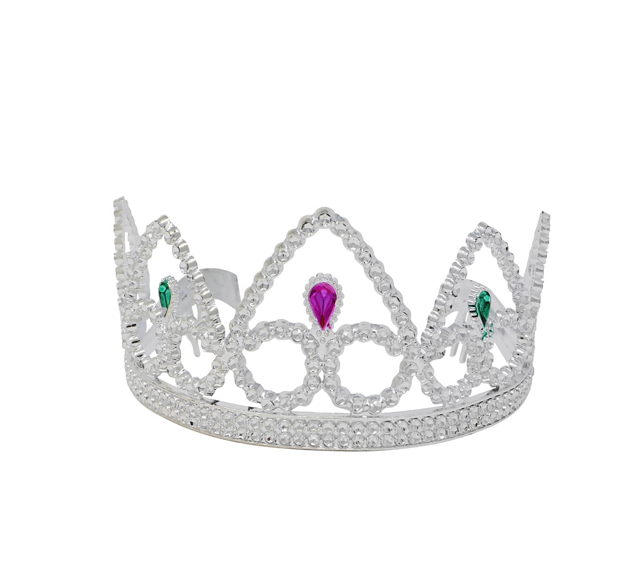 Sølvfarvet tiara, ca. 5,8 cm