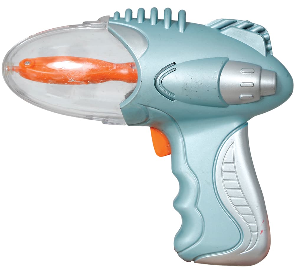 Sølvfarvet rumpistol 18 cm