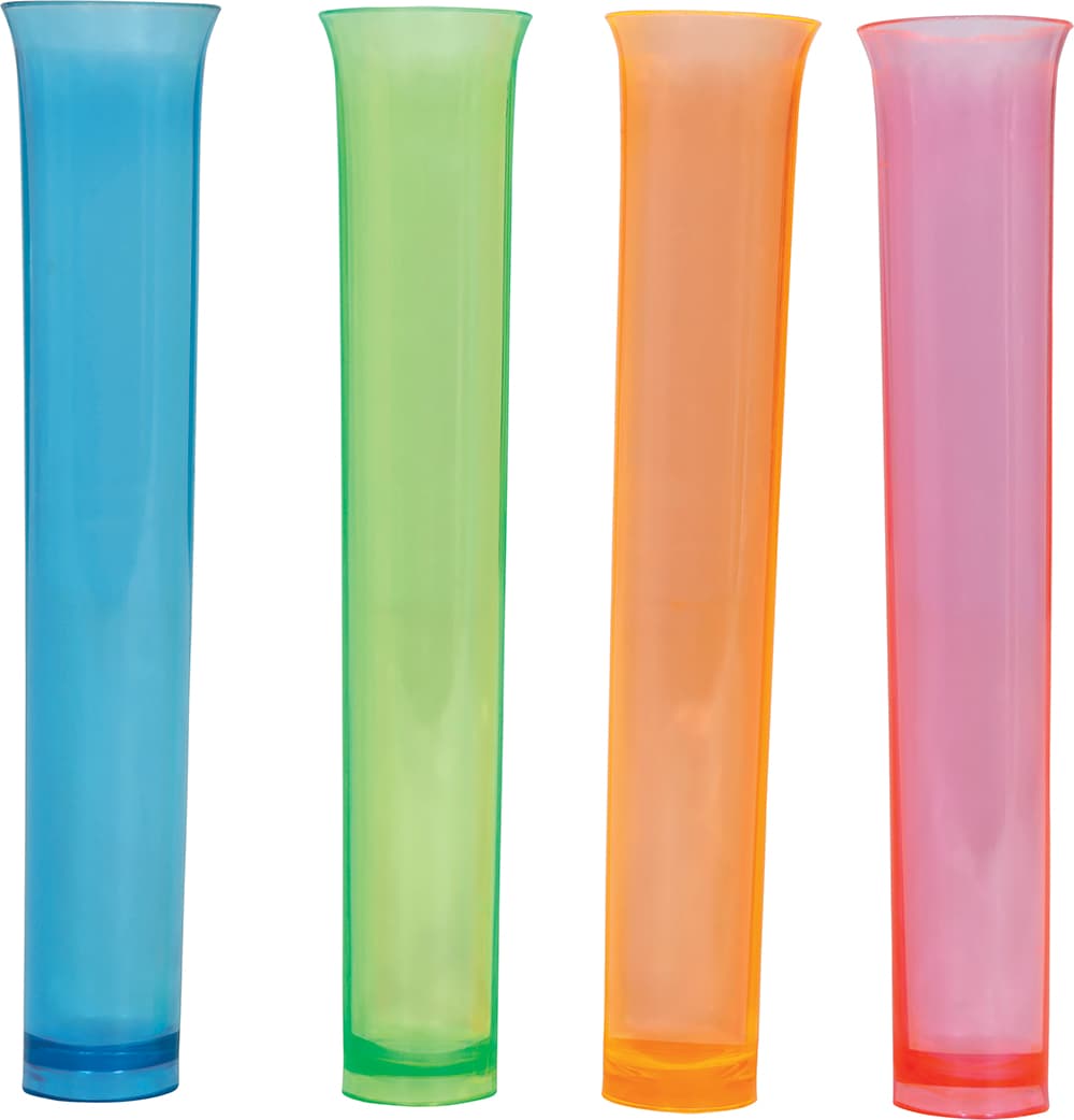 15 reagensglas i assorterede farver, 13 cm