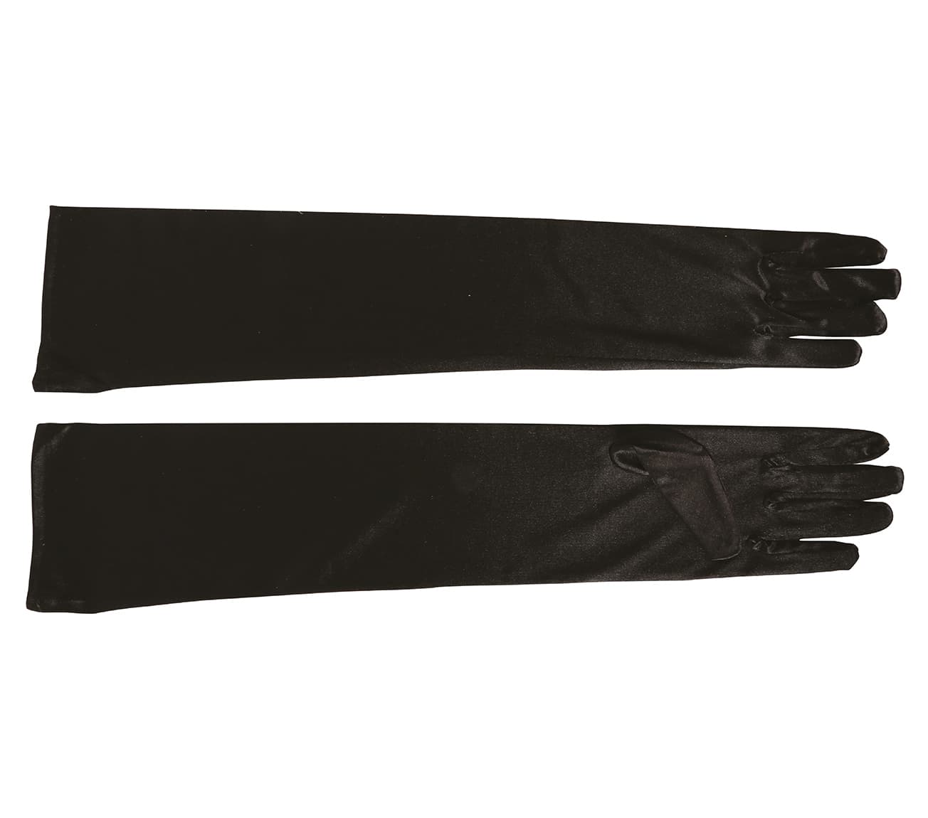 Satinhandsker, 51 cm, sorte
