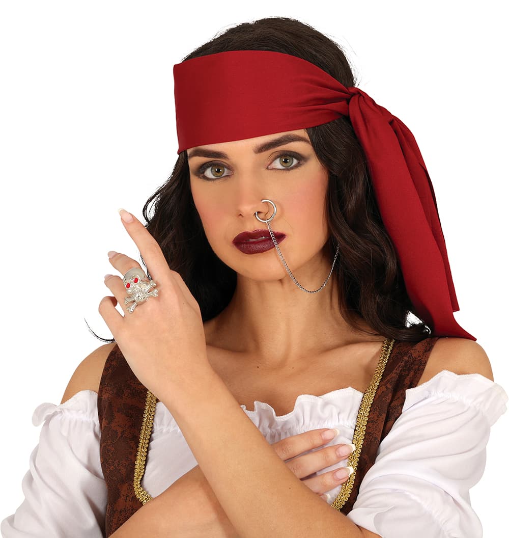 Piratring og ørering med piercing, til voksne
