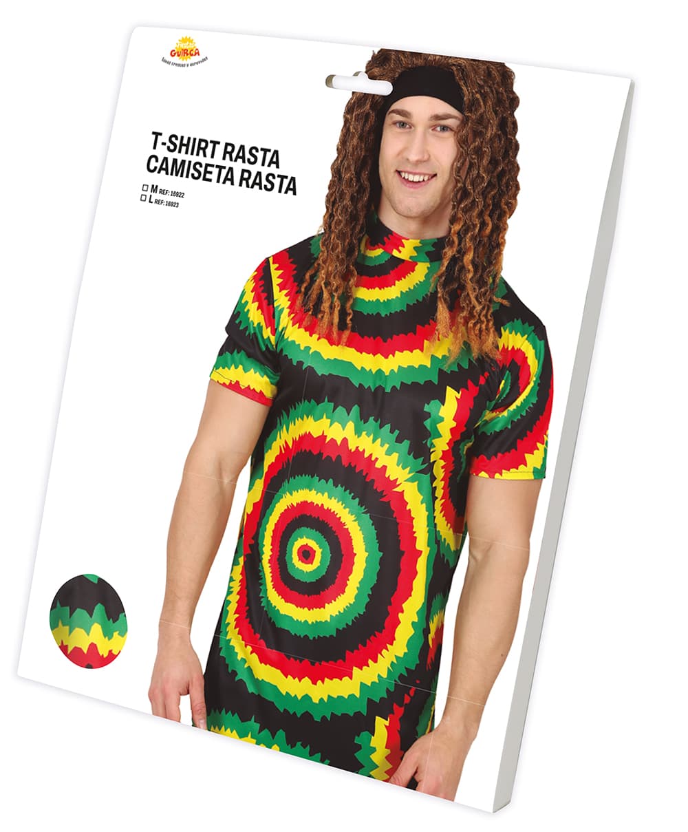 Rasta-T-shirt, til voksne, 48-50 (M)