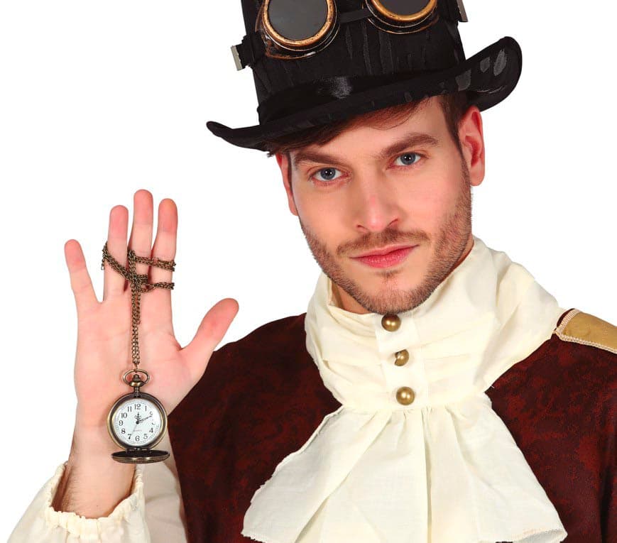 Steampunk-lommeur med kæde
